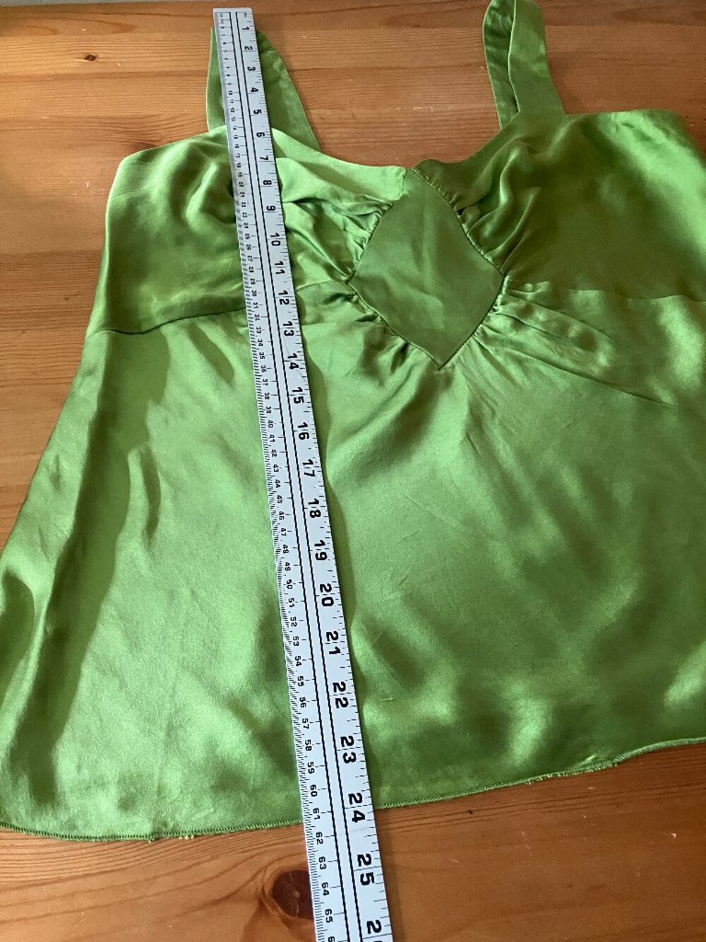 NINE WEST Green Satin Silk tank/top Size 10 - Picture 3 of 10